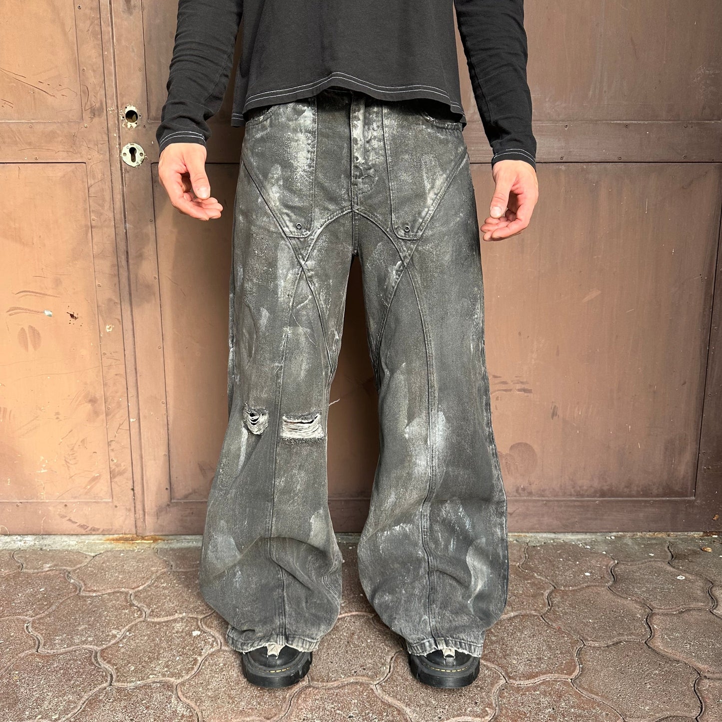 NFS Black Artisanal Dune Denim